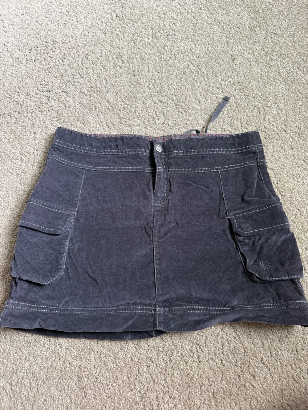 Athleta Charcoal Gray Cargo Mini Skirt